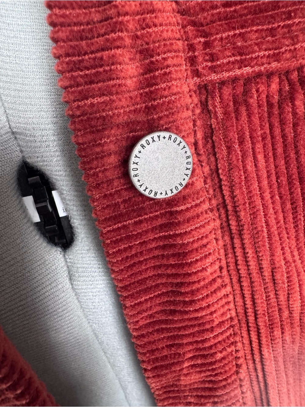 Roxy Billie Corduroy Sherpa-lined Trucker Jacket Burnt Orange - Picture 9 of 9